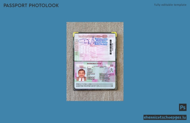 Burkina Faso Reisepass 2024-heute Fotoansicht Beispielvorschau